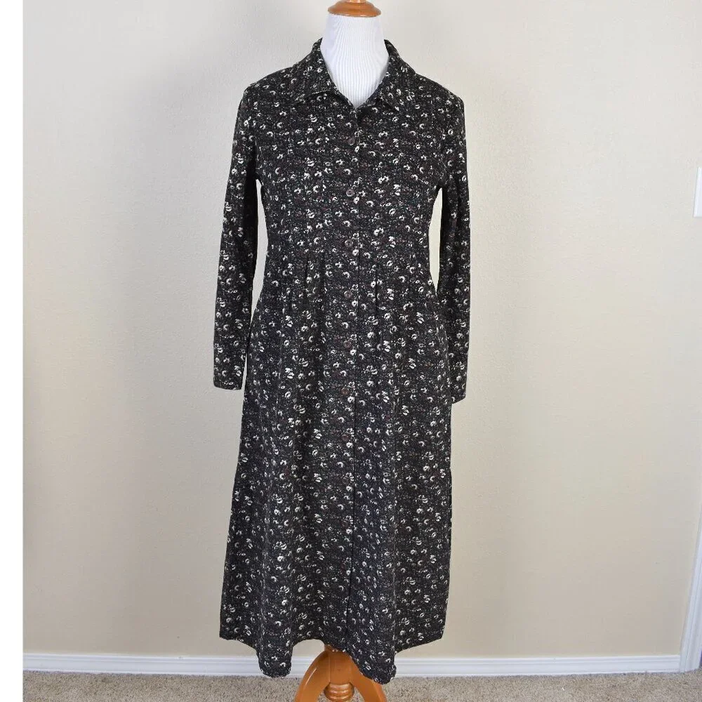 Vintage La Cera Corduroy Floral Dress NEW - M - Picture 2 of 12